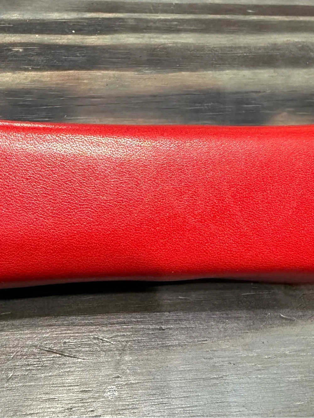 Vtg Coach Red Leather Lipstick Case w/ Mirror - Made in Italy - EUC